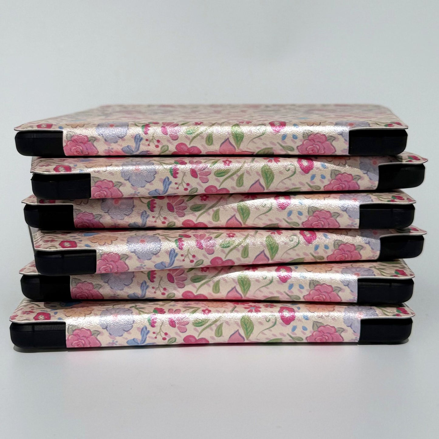 flip cover for kobo libra with cute pink floral pattern for bookish readers