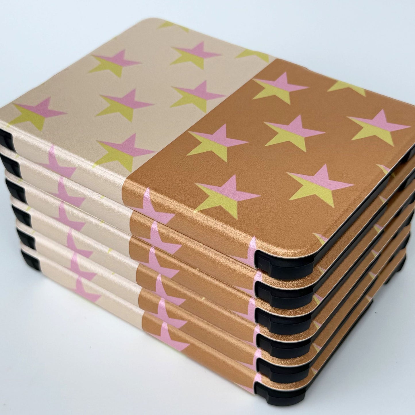 Stardream Kobo case in pink and gold print.