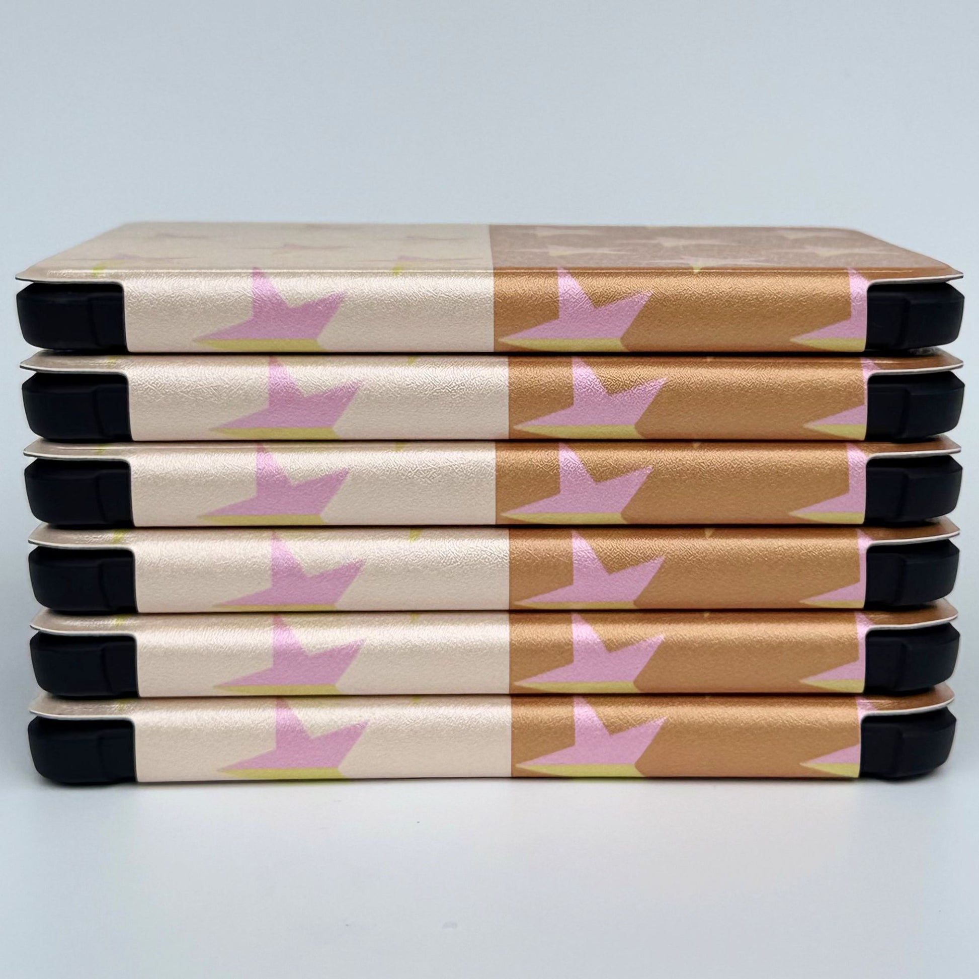 Side view of pink star Kobo case.