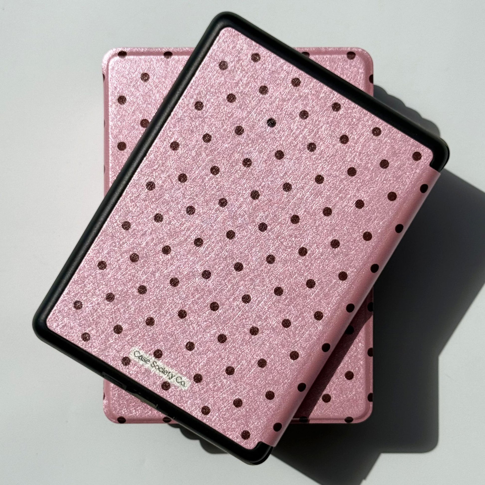 Pink Reverie Kindle case cover with Case Society Co branding and protective corner bumper