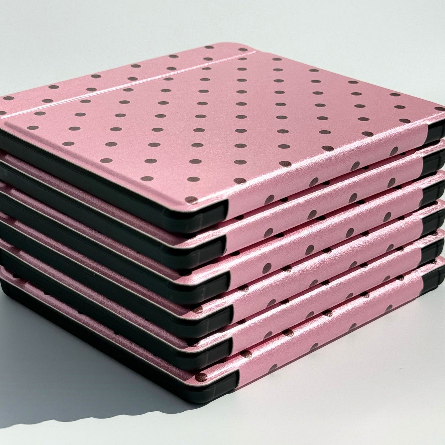 Pink Reverie Kobo Libra case stack showing shockproof black corner bumpers