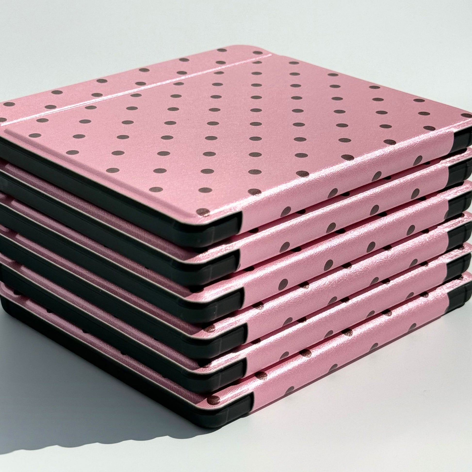 Pink Reverie Kobo Libra case stack showing shockproof black corner bumpers