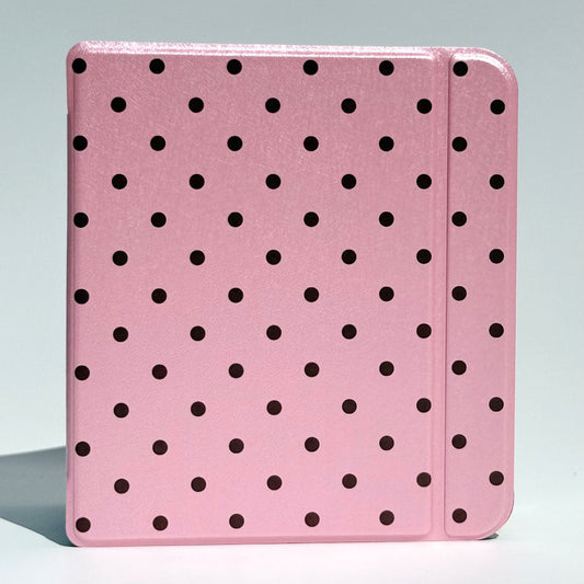 Pink Reverie Kobo Libra Colour case, aesthetic pink polka dot cover