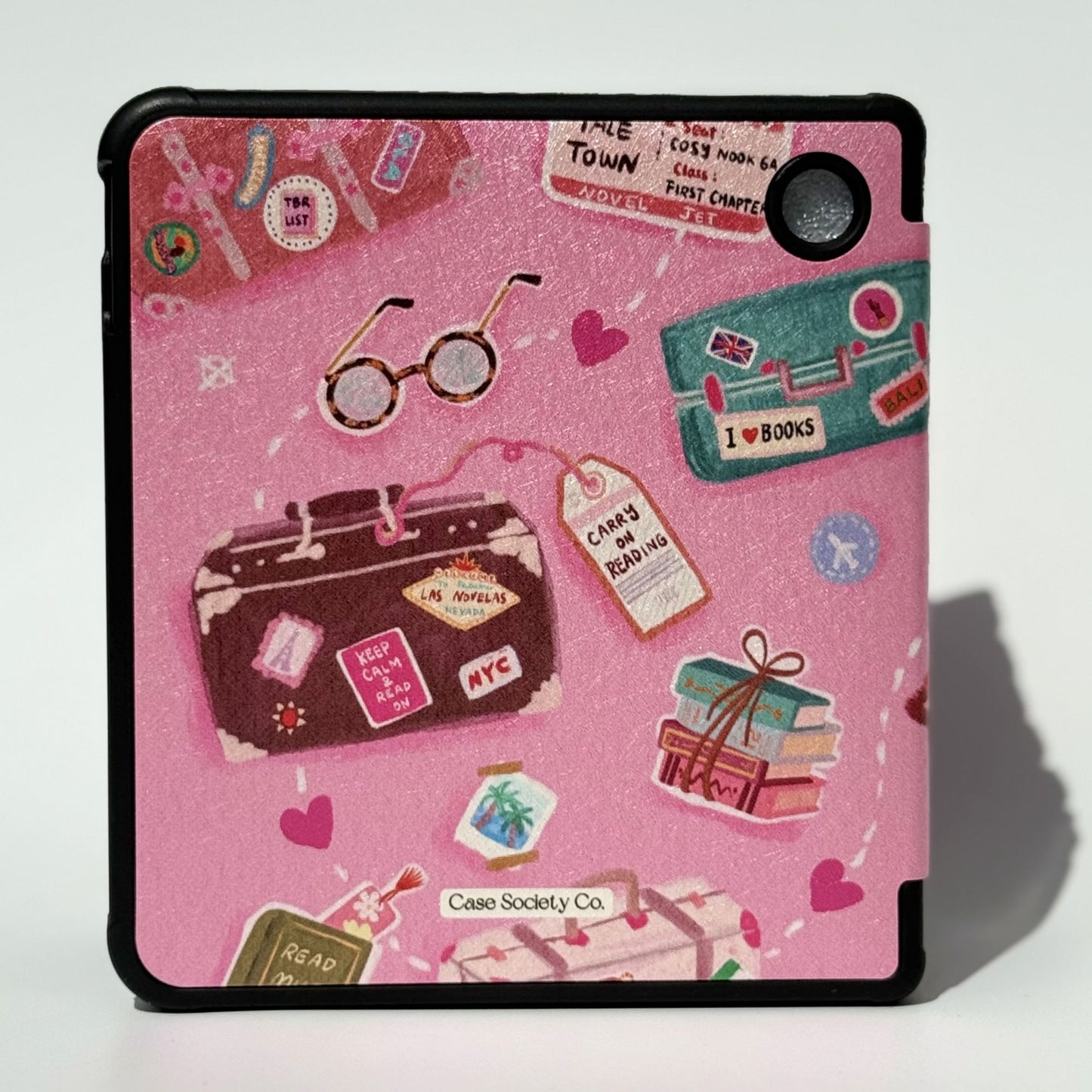 Back of Plotting My Escape Kobo Libra case with precise camera cutout — Case Society Co. bookish ereader cover