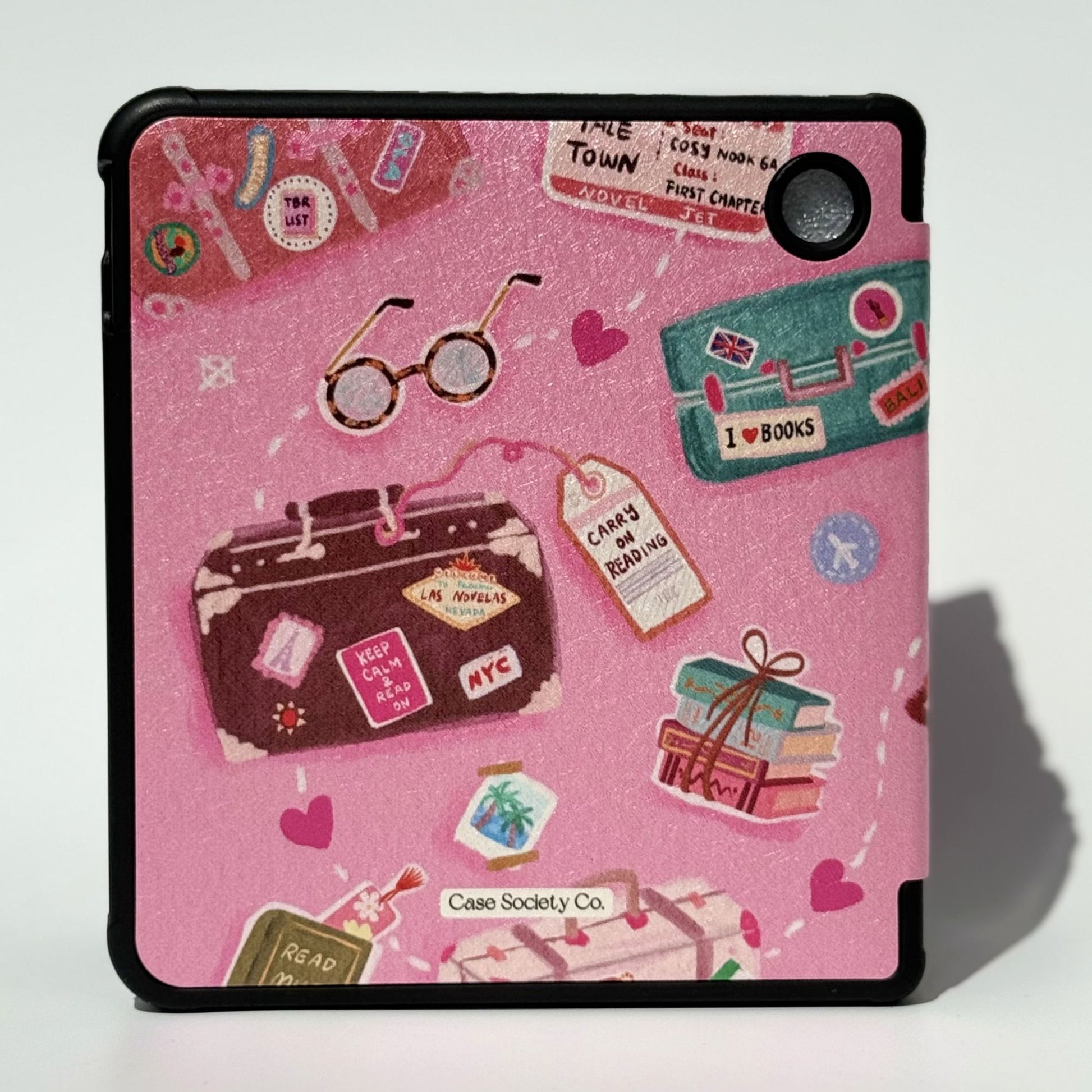 Back of Plotting My Escape Kobo Libra case with precise camera cutout — Case Society Co. bookish ereader cover