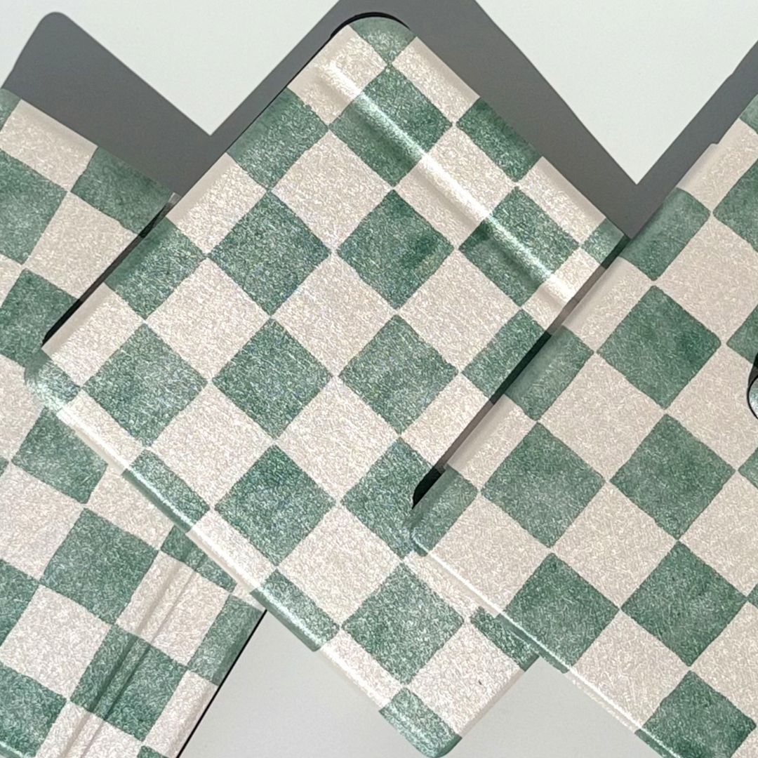 green and white checkered kobo libra case with handstrap in Australia