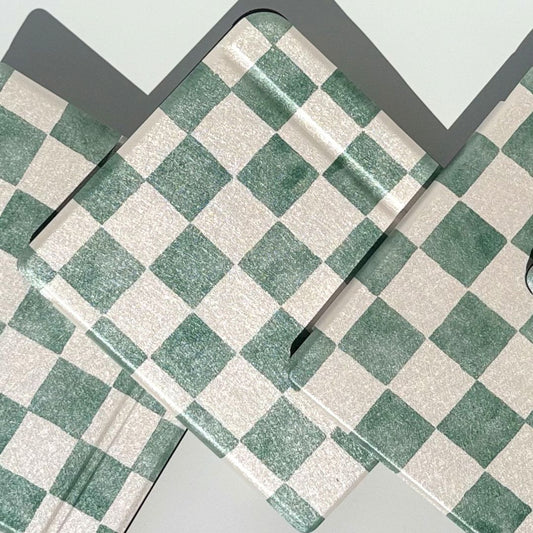 green and white checkered kobo libra case with handstrap in Australia